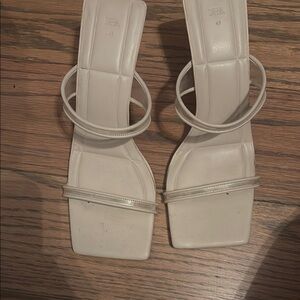 Zara Women's Cream Strappy Heels